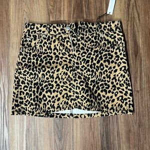 Cheetah Print High Rise Mini Skirt